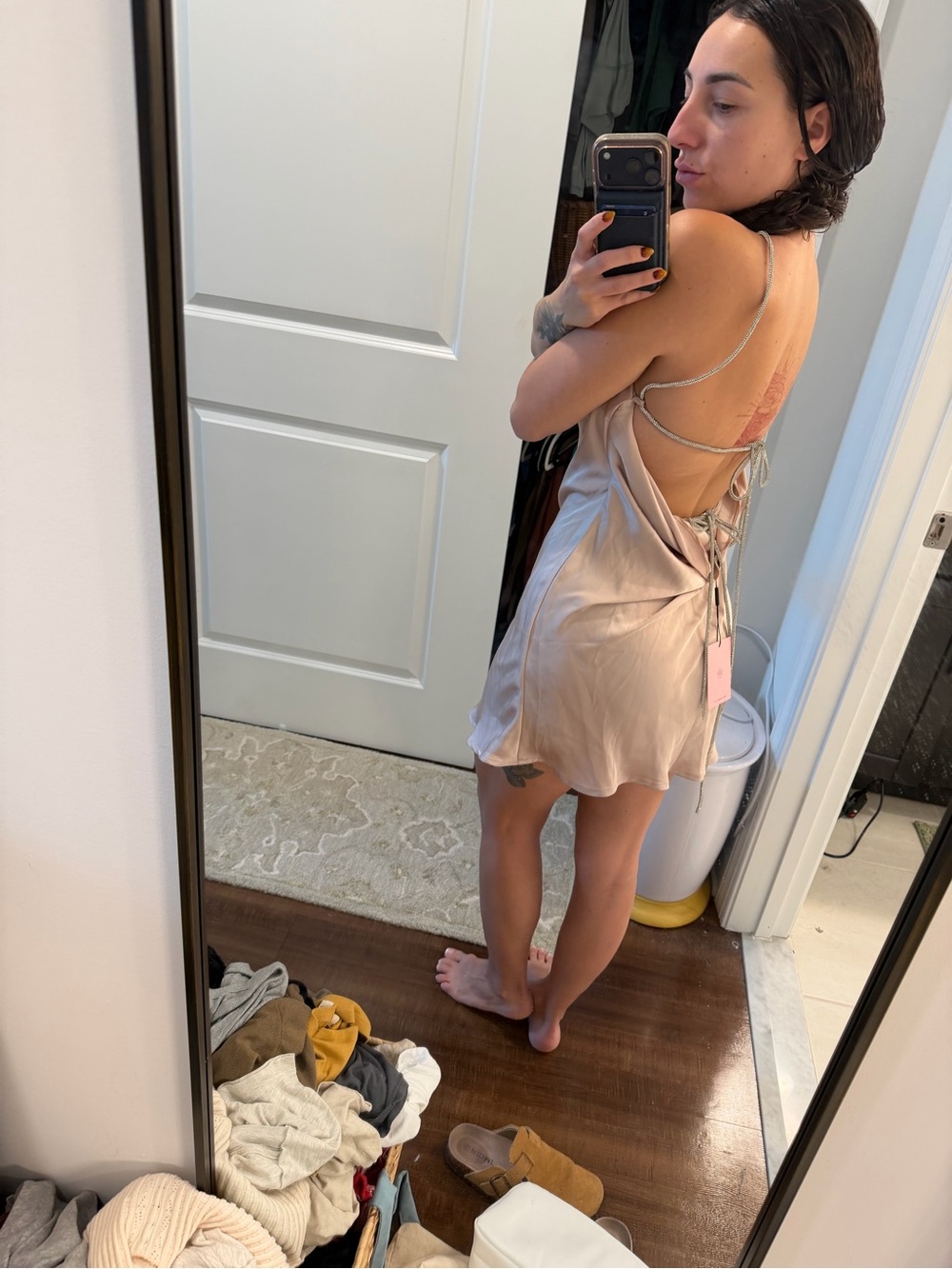Hello Molly Blush Halter Mini Dress - Picture 2 of 4